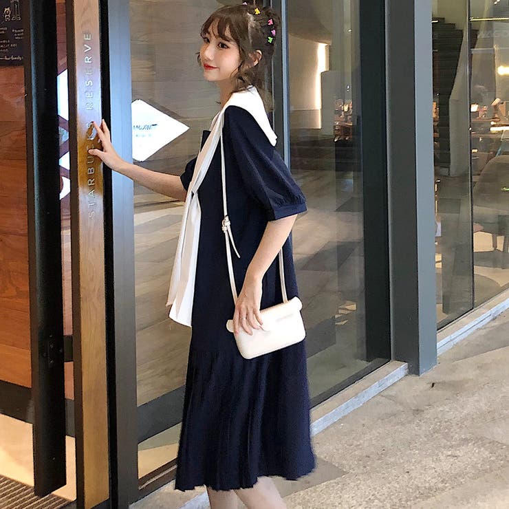 ☆トレンドファッション♪セーラーワンピース☆春夏新作 韓国