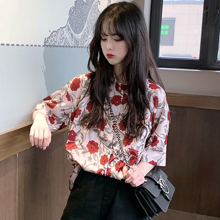 花柄シャツ 春夏新作 韓国ファッション[品番：CP000008069