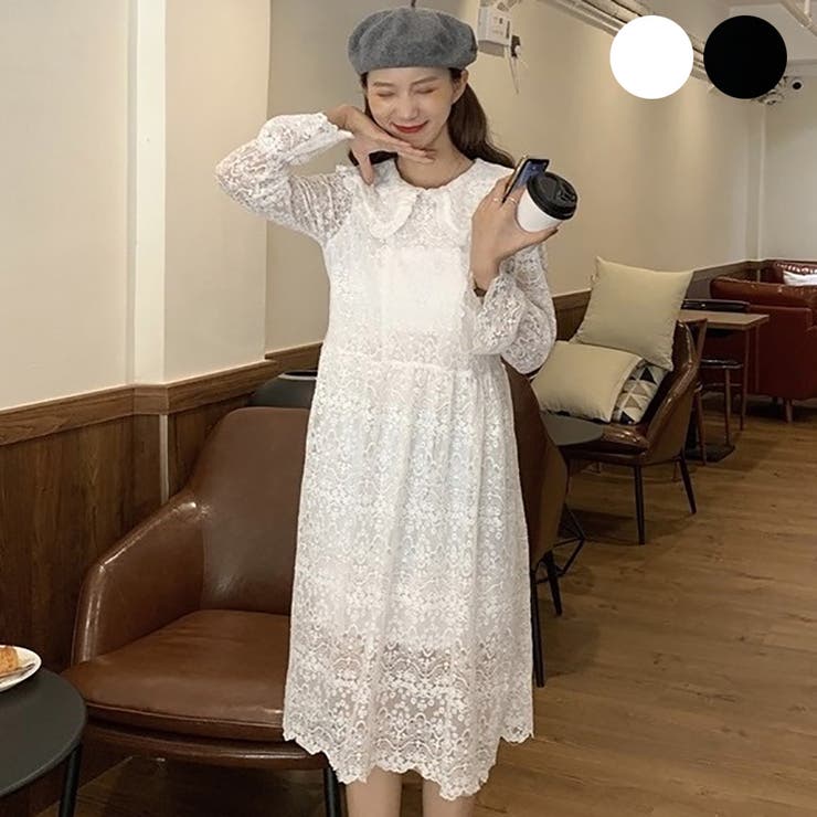 襟付総レースワンピース 春夏新作 韓国 ファッション 品番 Cp Dearheart ディアハート のレディースファッション通販 Shoplist ショップリスト