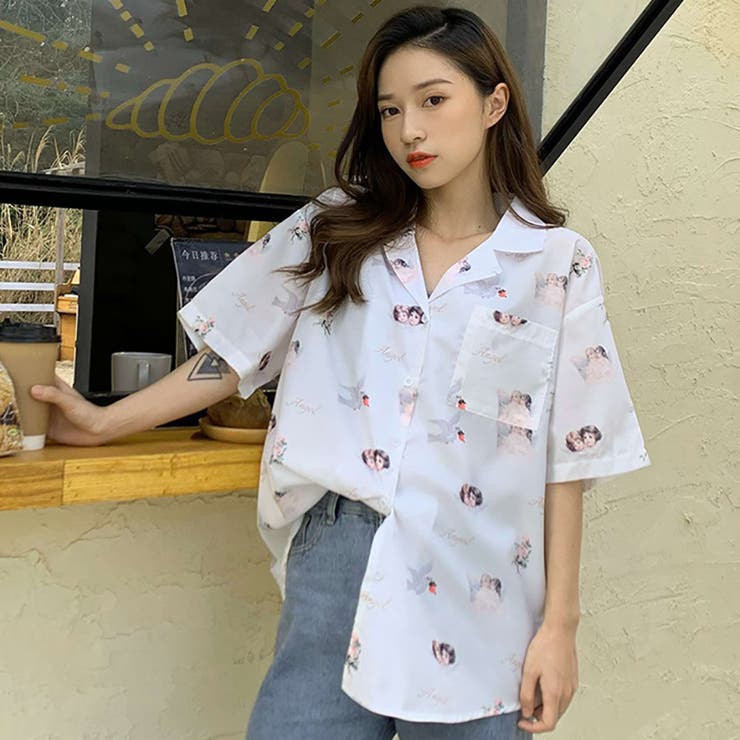 ドルチェ＆ガッバーナ エンジェル&花柄 エンブロイダリー 半袖ニットシャツ 花柄 Dolce & Gabbana(ドルチェ&ガッバーナ) トップス(メンズ