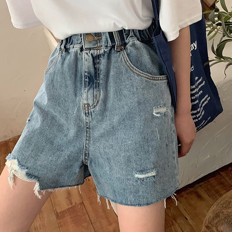 デニムショートパンツ Sサイズ ダメージ加工d.i.a ダメージ加工カットオフデニムショートパンツ 春夏新作 韓国