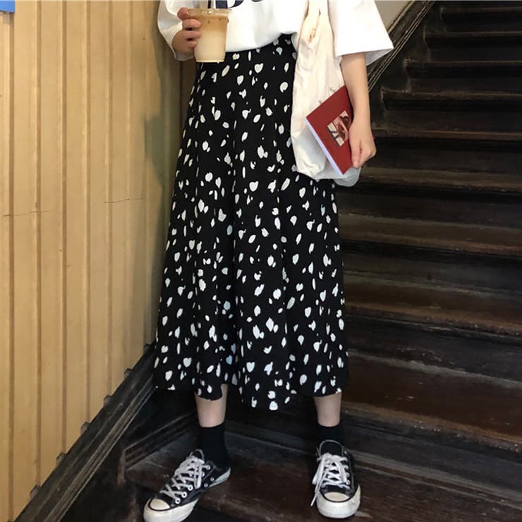 トレンドファッション モノクロ花柄スカート 春夏新作 韓国ファッション 品番 Cp Dearheart ディアハート のレディースファッション通販 Shoplist ショップリスト