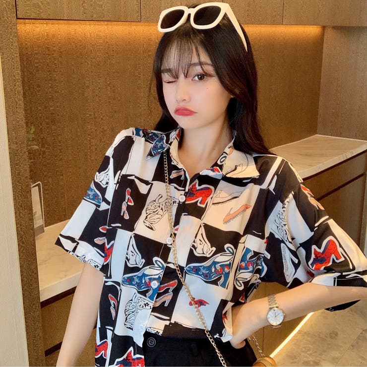 ★韓国の人気★【WHO.A.U】★summer paisley shir.t★シャツ★ ☆韓国の人気☆【WHO.A.U】☆summer paisley shir.t☆シャツ