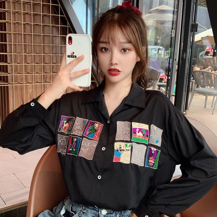 長袖シャツ Tシャツ カットソー ニットシャツ 春秋 折り襟 リボン プルオーバー 母へ シニア 高齢者 おしゃれ 韓国 ファッション シニアファッション 80代 70代 60代 高齢者 婦人服 ポロシャツ