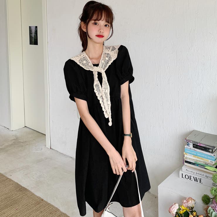 ストール付半袖ワンピース 春夏 韓国ファッション 品番 Cp Dearheart ディアハート のレディースファッション通販 Shoplist ショップリスト
