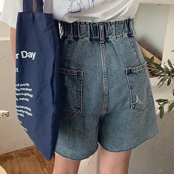 ダメージ加工カットオフデニムショートパンツ 春夏新作 韓国