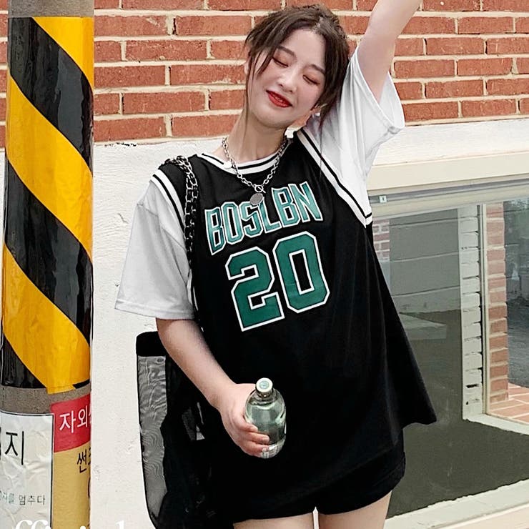 英字プリントフェイクレイヤード半袖tシャツカットソー 春夏新作 韓国ファッション 品番 Cp Dearheart ディアハート のレディースファッション通販 Shoplist ショップリスト