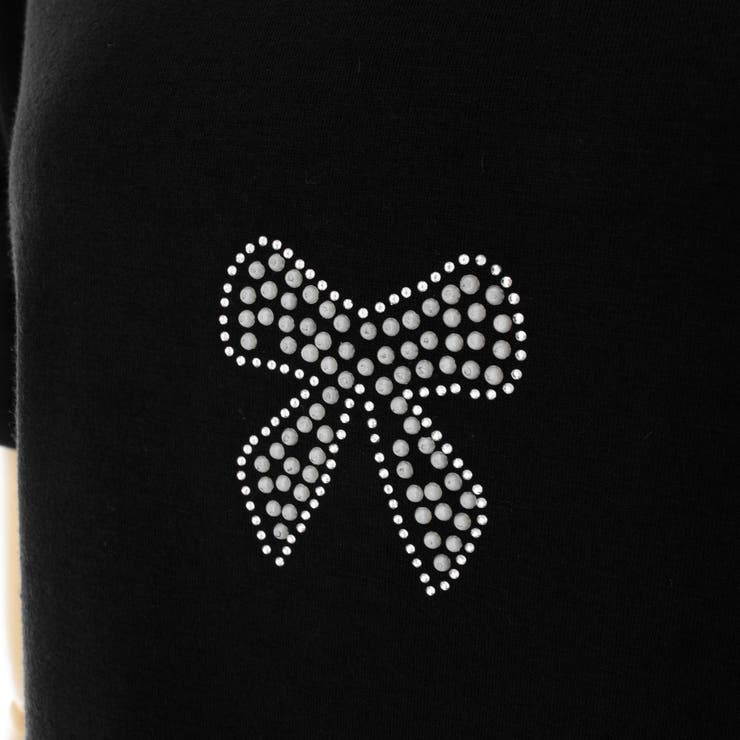 リボン柄半袖Tシャツカットソー 春夏新作 韓国ファッション | DearHeart | 詳細画像16 