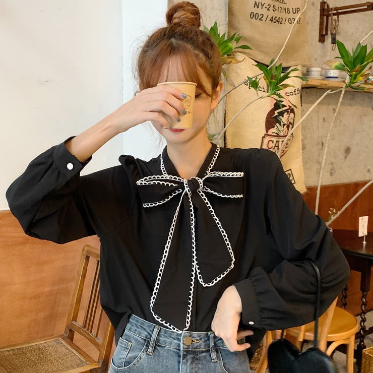d.i.a. 長袖 クロップドシャツ ブラック ゴールドボタン GOLDJAPAN