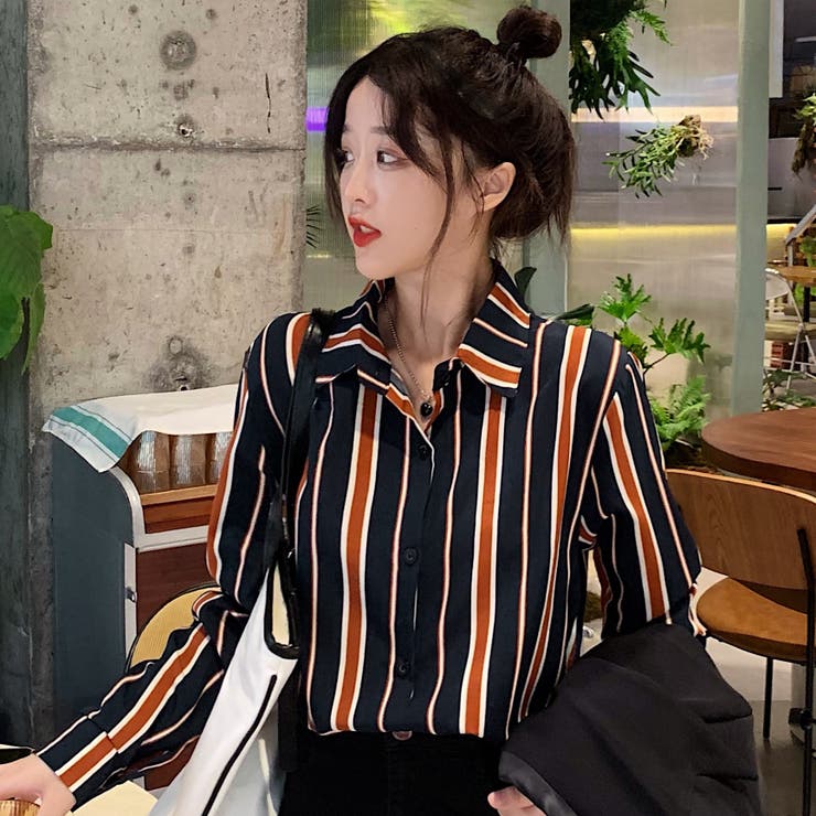 お洒落シャツトレンド ストライプ 長袖 花柄 韓国ファッション 花柄シャツ レディース 半袖 柄 ブラウス 花柄 春 夏 プリント