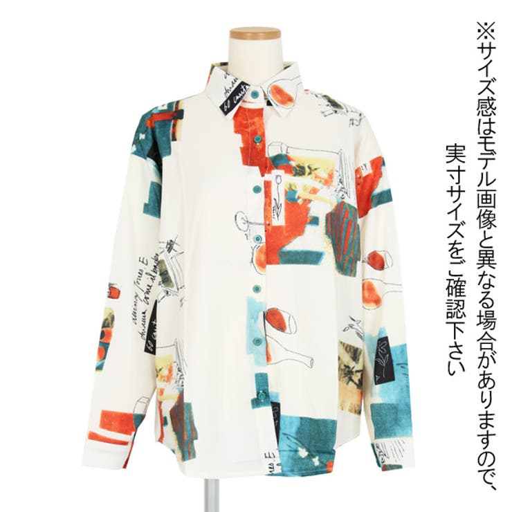 柄シャツ 長袖 アート[品番：DCTW0002517]｜Decorative （デコラティブ 