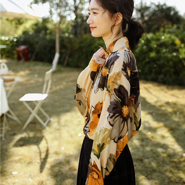 柄シャツ フラワー柄 花柄[品番：DCTW0002614]｜Decorative