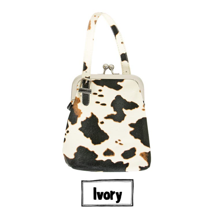 ミニバッグ 牛柄 がま口[品番：DCTW0002507]｜Decorative