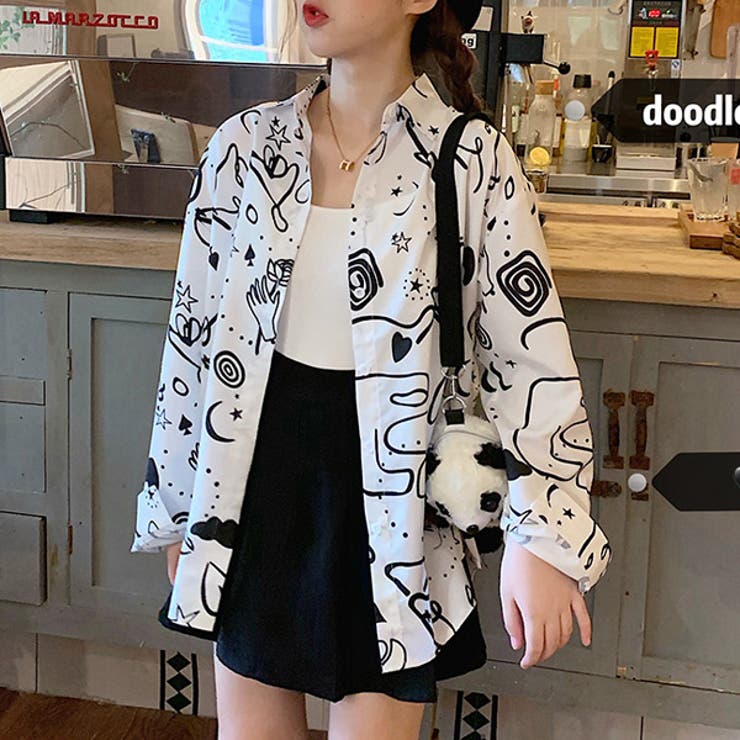 柄シャツ グラフィカル イラスト 品番 Dctw Decorative デコラティブ のレディースファッション通販 Shoplist ショップリスト