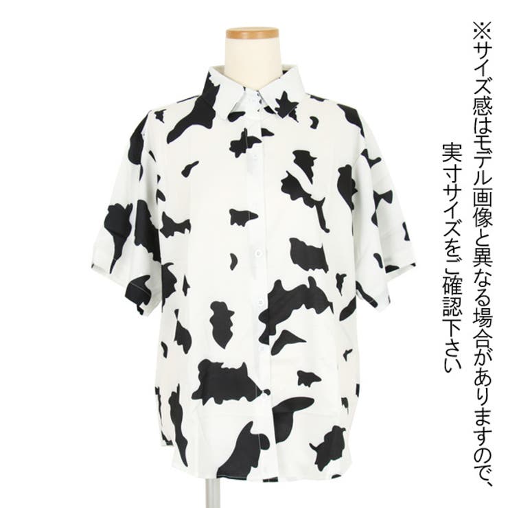 柄シャツ 牛柄 総柄[品番：DCTW0002661]｜Decorative （デコラティブ