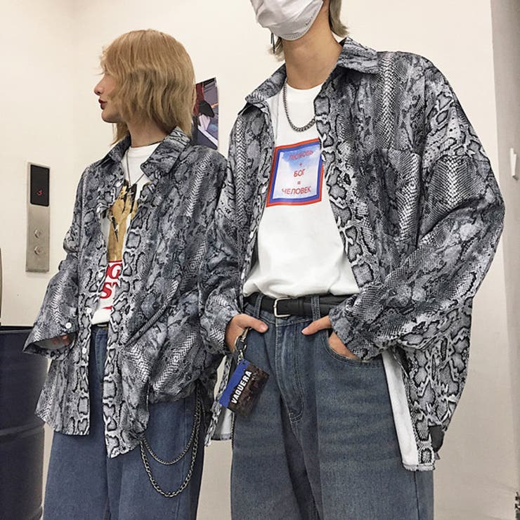 RUDE GALLERY ルードギャラリー パイソン 蛇 ヘビ柄 総柄長袖シャツ RUDE GALLERY ルードギャラリー パイソン 蛇 ヘビ柄 総柄長袖