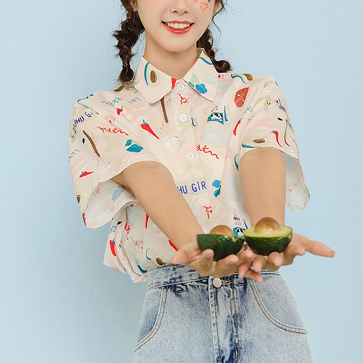 柄シャツ Food柄 食べ物柄 品番 Dctw Decorative デコラティブ のレディースファッション通販 Shoplist ショップリスト