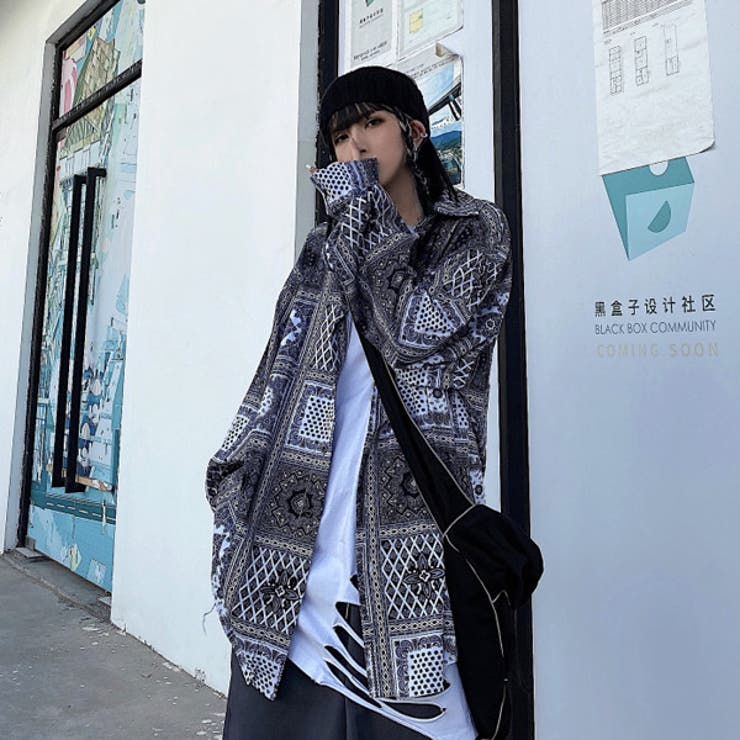 柄シャツ バンダナ柄 ペイズリー柄