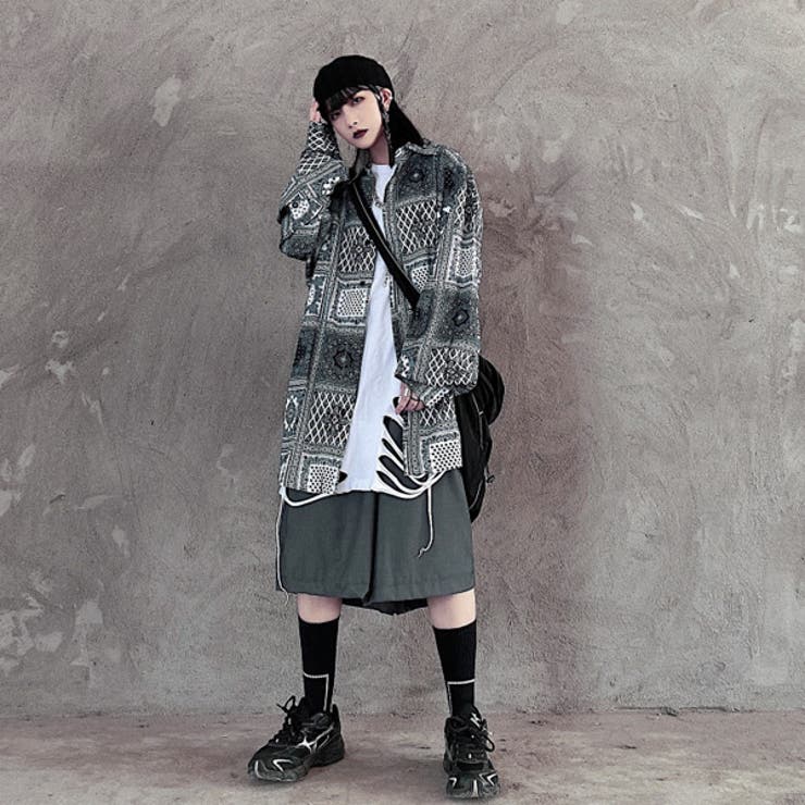柄シャツ バンダナ柄 ペイズリー柄