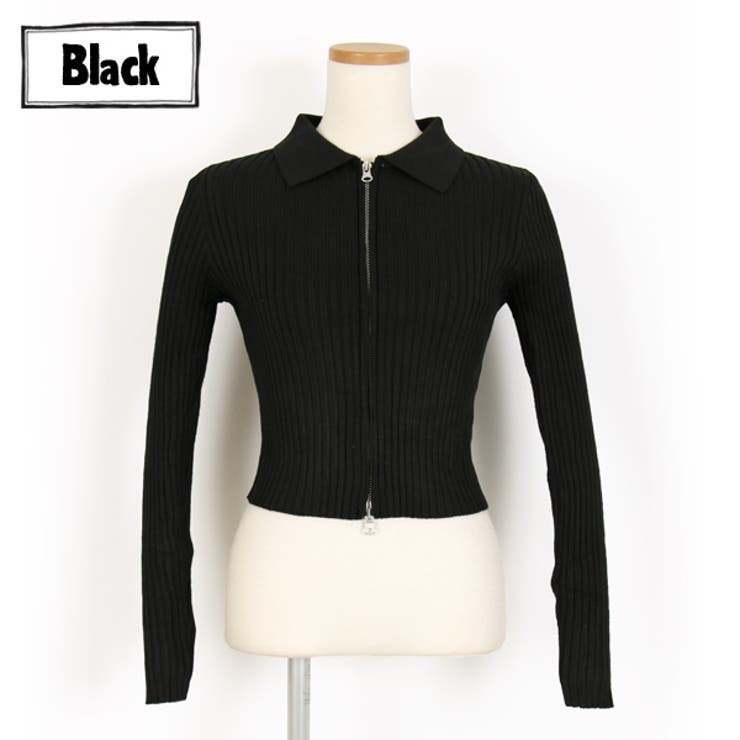 ジップアップ リブニット ショート丈 | Decorative  | 詳細画像12 