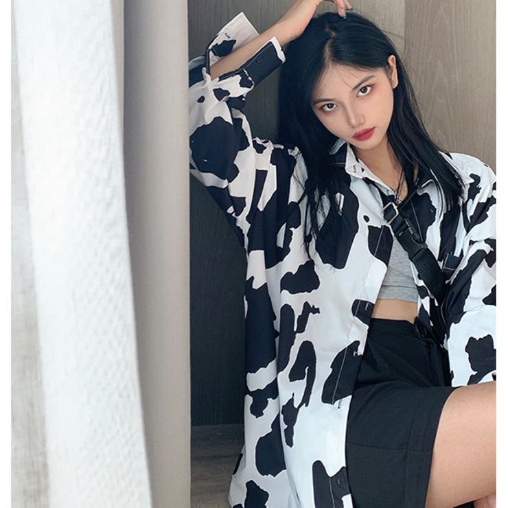 柄シャツ COW柄 ビッグシルエット | Decorative  | 詳細画像3 