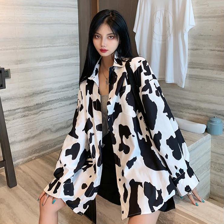 柄シャツ COW柄 ビッグシルエット | Decorative  | 詳細画像4 