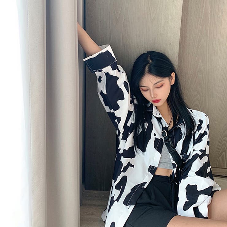 柄シャツ COW柄 ビッグシルエット | Decorative  | 詳細画像5 