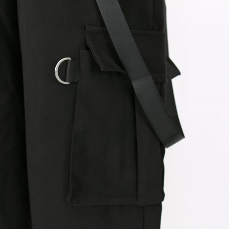 ワイドストレートパンツ サスペンダー付き ブラック | Decorative  | 詳細画像7 