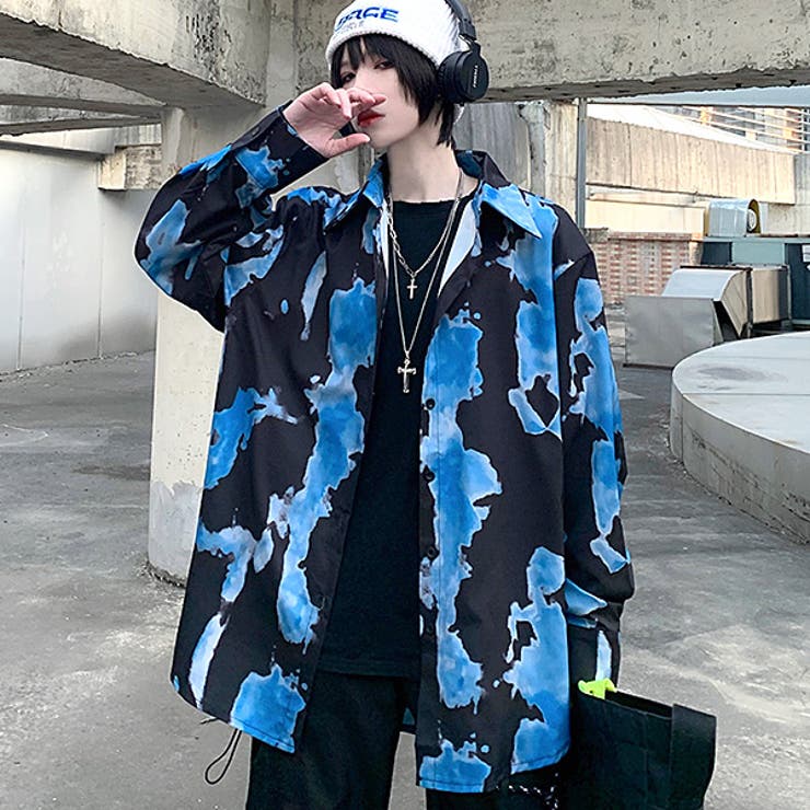 柄シャツ ブルーペイント オーバーシルエット 品番 Dctw Decorative デコラティブ のレディースファッション 通販 Shoplist ショップリスト
