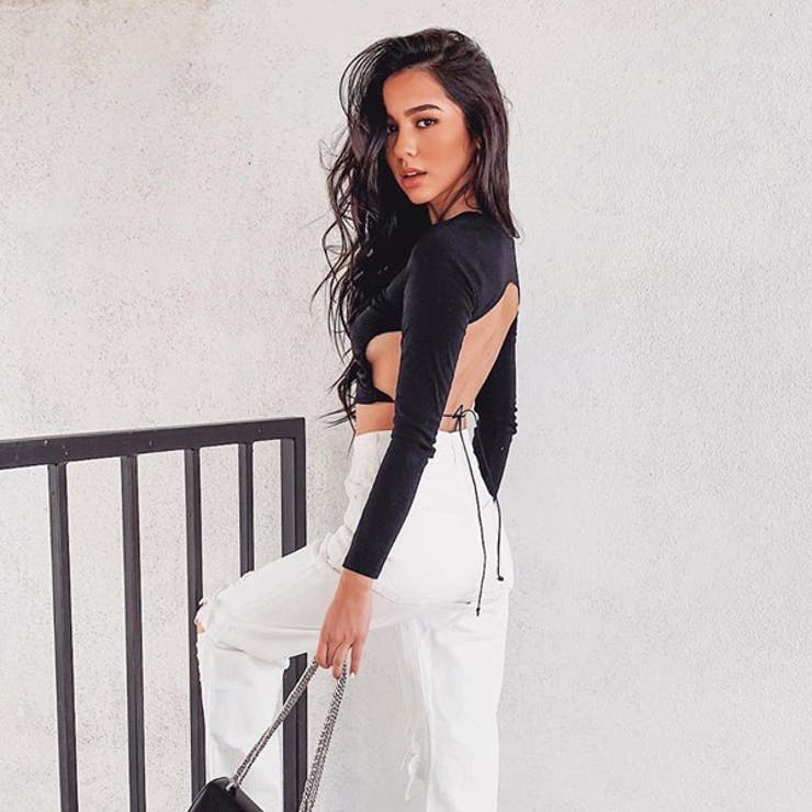 バックオープン ショート丈 トップス | Decorative  | 詳細画像4 