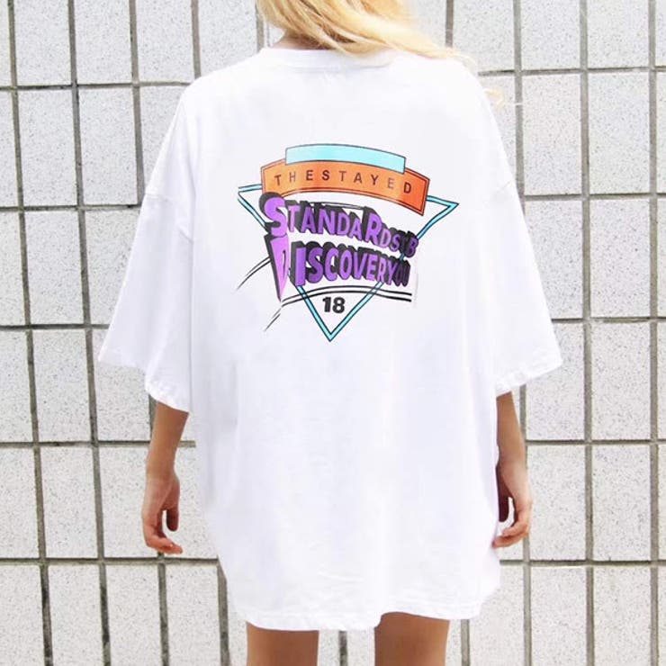 アメリカンポップなバックプリントがポイントのオーバーシルエットtシャツ 原宿系 品番 Dctw Decorative デコラティブ のレディースファッション通販 Shoplist ショップリスト