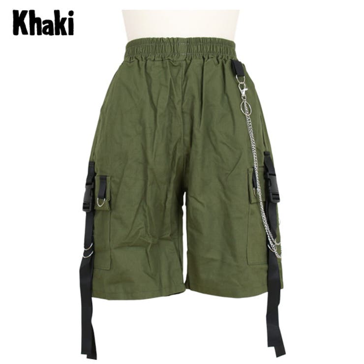 ハーフカーゴパンツ チェーン付き ハーフパンツ[品番：DCTW0003099]｜Decorative  （デコラティブ）のレディースファッション通販｜SHOPLIST（ショップリスト）