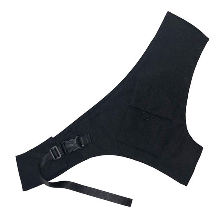 ネイビー　ワンショルダーベスト セール】【MAISON BREEZE reveur】アシンメトリーワンショルダー