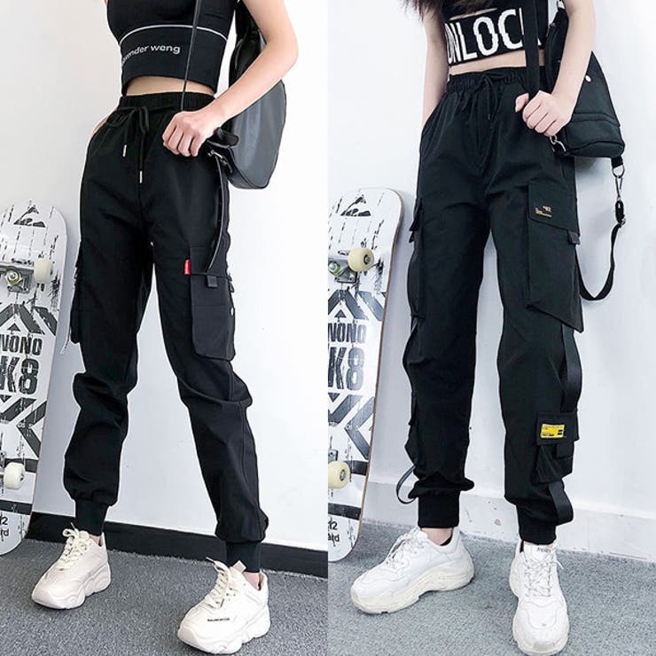 カーゴパンツ ジョガーパンツ ブラック[品番：DCTW0003337