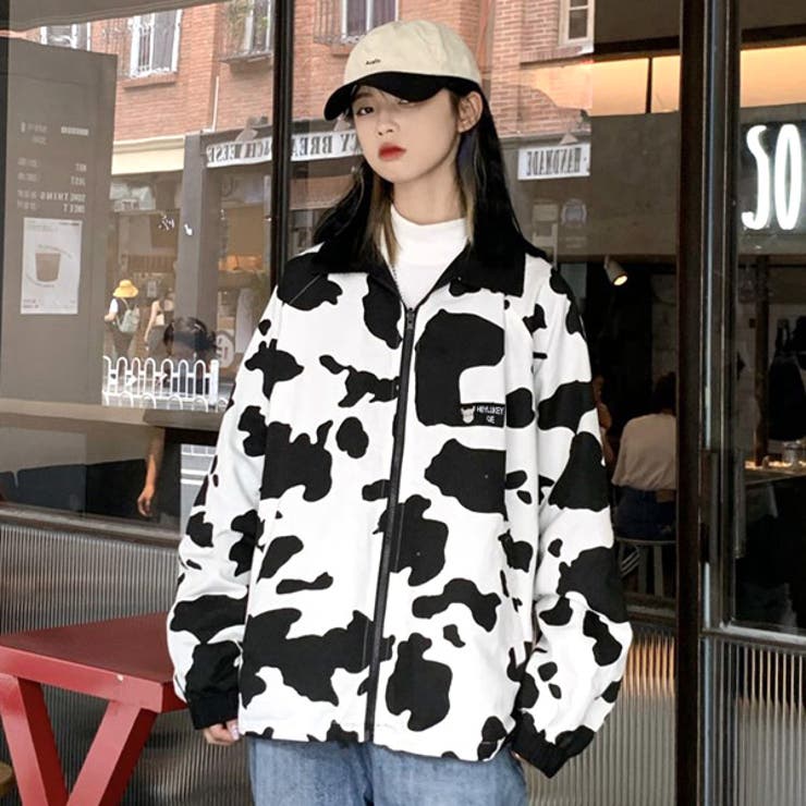 【期間限定特価】 ブルゾン リバーシブル 牛柄[品番：DCTW0003436]｜Decorative ジャケット・アウター
