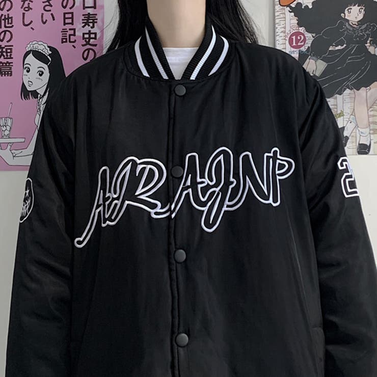 Y-3 スタジャン 黒刺繍ロゴ　ラララ 950695401188a585663dd8610b0e19