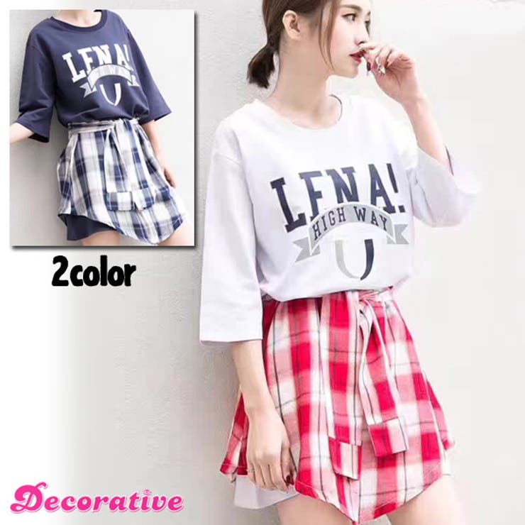 チェックシャツ腰巻風デザインのビッグシルエット半袖tシャツワンピース 原宿系 品番 Dctw Decorative デコラティブ のレディースファッション通販 Shoplist ショップリスト チェックシャツ腰巻風デザインのビッグシルエット半袖tシャツワンピース 原宿系 品番 Dctw Decorative デコラティブ のレディースファッション通販 Shoplist ショップリスト