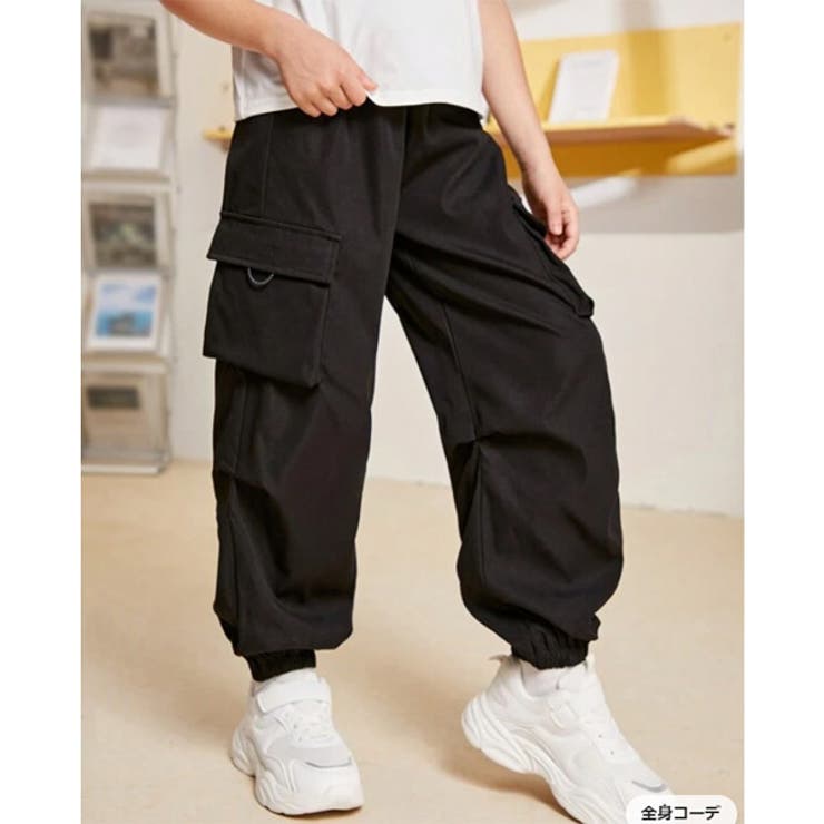 DT★Max Mara★elda キャンバスカーゴパンツ キッズ カーゴパンツ ワイドパンツ[品番:DCTW0004249