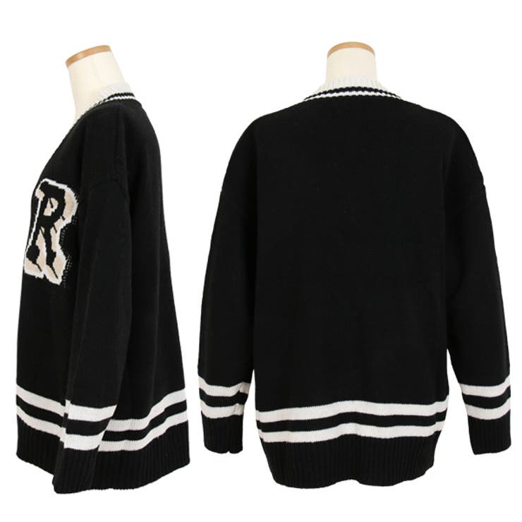 GUCCI デコラティブネックレス風ニットセーター★MS12 ニット Vネック セーター[品番：DCTW0003813]｜Decorative
