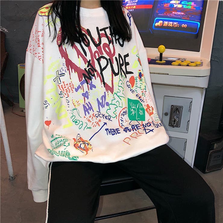 vintage クリムト　アートt ロンt 長袖　ストリート　グラフィックt ロンT ストリートアート グラフィティ[品番：DCTW0003851