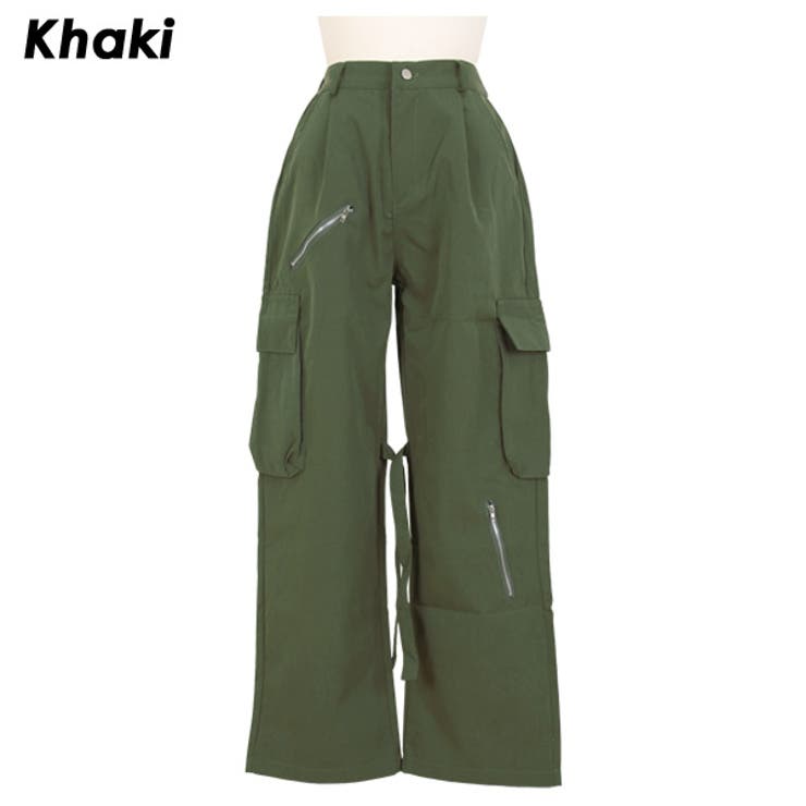 カーゴパンツ ワイドパンツ ジップデザイン[品番：DCTW0004263