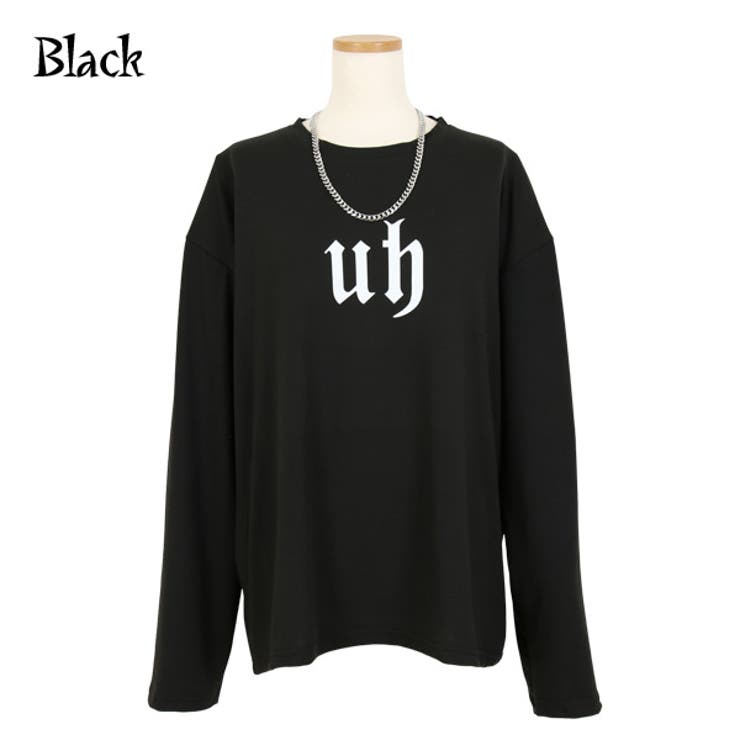 ★ELF SACK★ ロゴ ドッグ柄 スリム プリント ロンT /送料込 セール】箔プリントロンT（Tシャツ/カットソー）｜notch