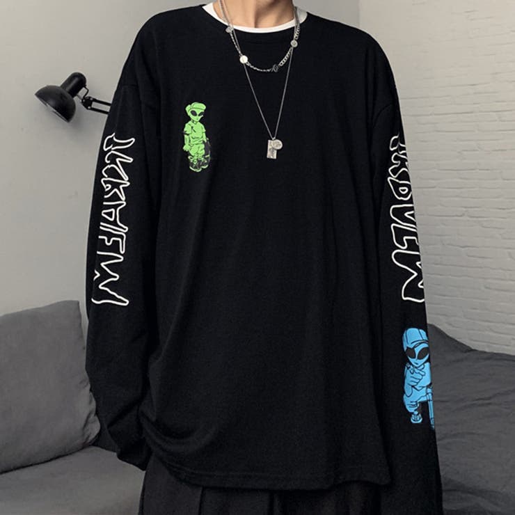 希少✨ディカプリオ 映画 プリント スウェット ロンティー ブラック L 古着 ロンT ロンティー スケータープリント[品番：DCTW0004085]｜Decorative