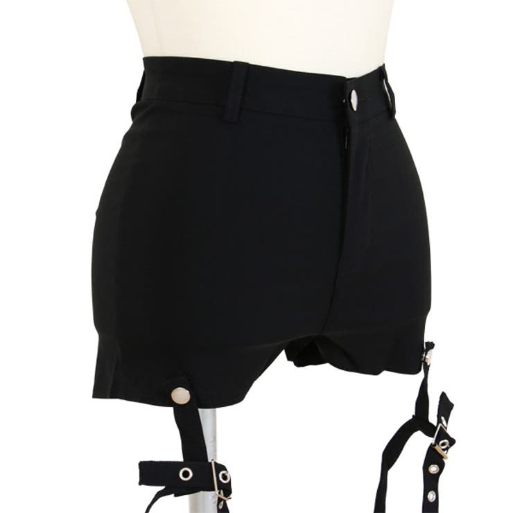 ショートパンツ ガーターベルト付き ストレッチ[品番