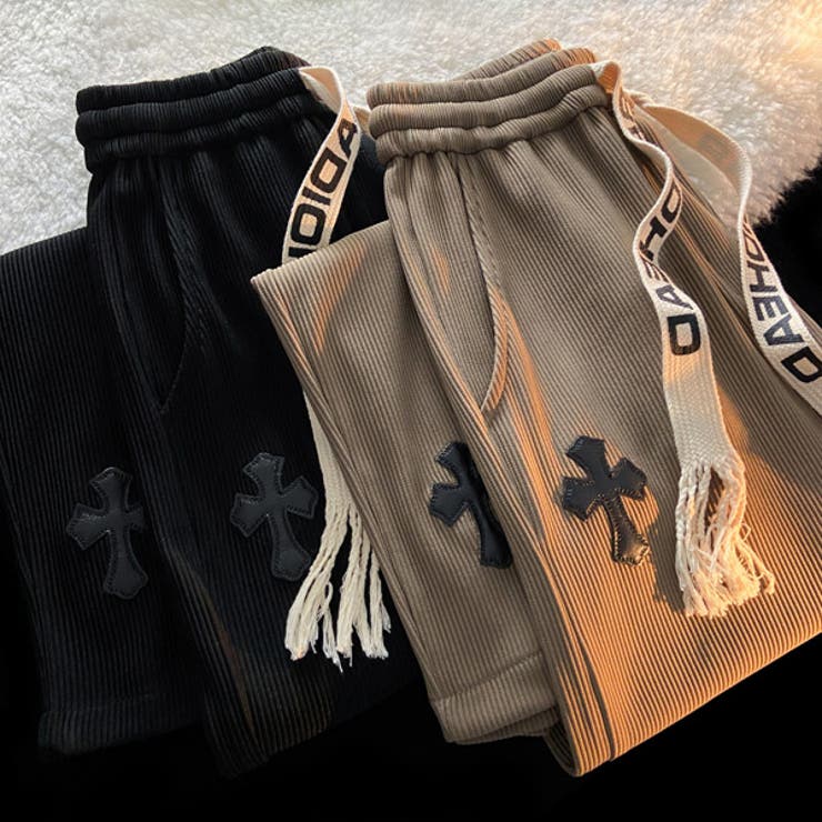 ワイドパンツ クロスモチーフ ロゴ紐[品番：DCTW0003918]｜Decorative