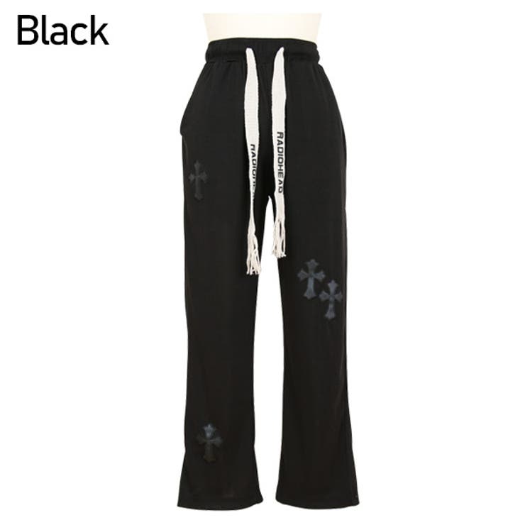 ワイドパンツ クロスモチーフ ロゴ紐[品番：DCTW0003918]｜Decorative