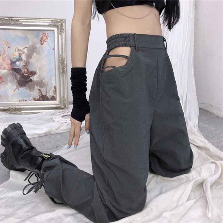 ハイウエスト サイドオープン パンツ | Decorative  | 詳細画像4 