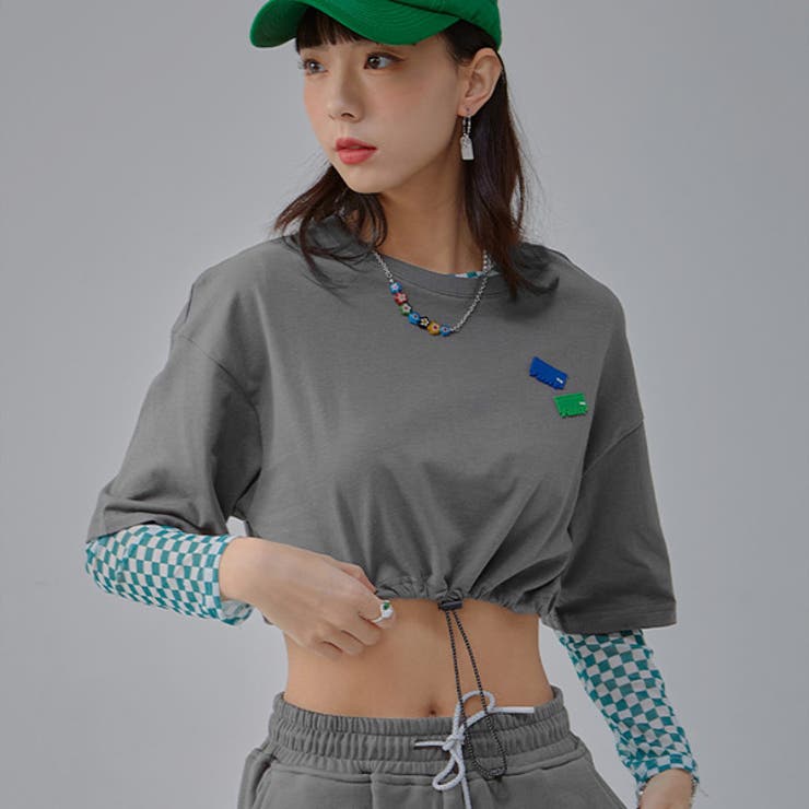 Tシャツ ショート丈 ドロスト | Decorative  | 詳細画像5 