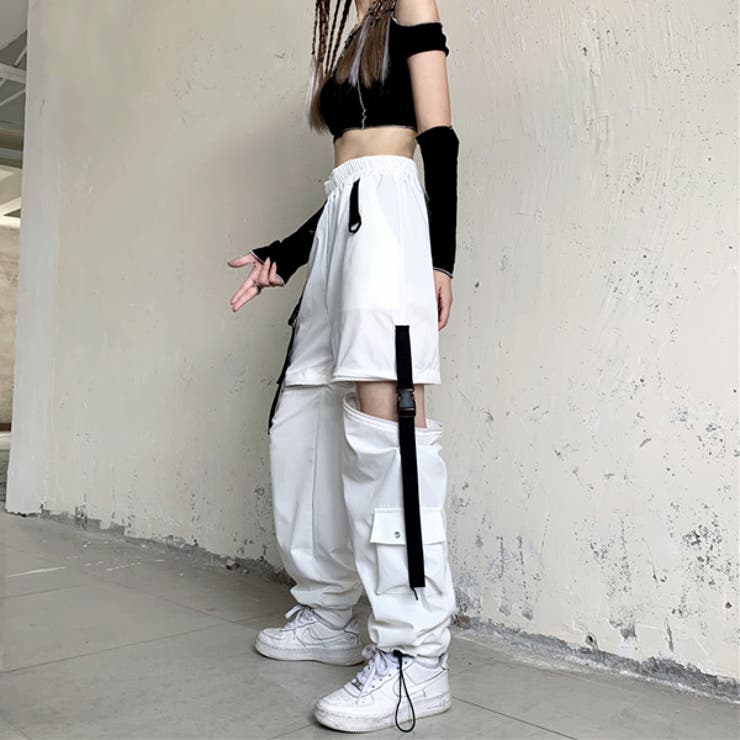 CLANE ホワイト カーゴパンツ ベルト付き CLANE ホワイト カーゴパンツ ベルト付き