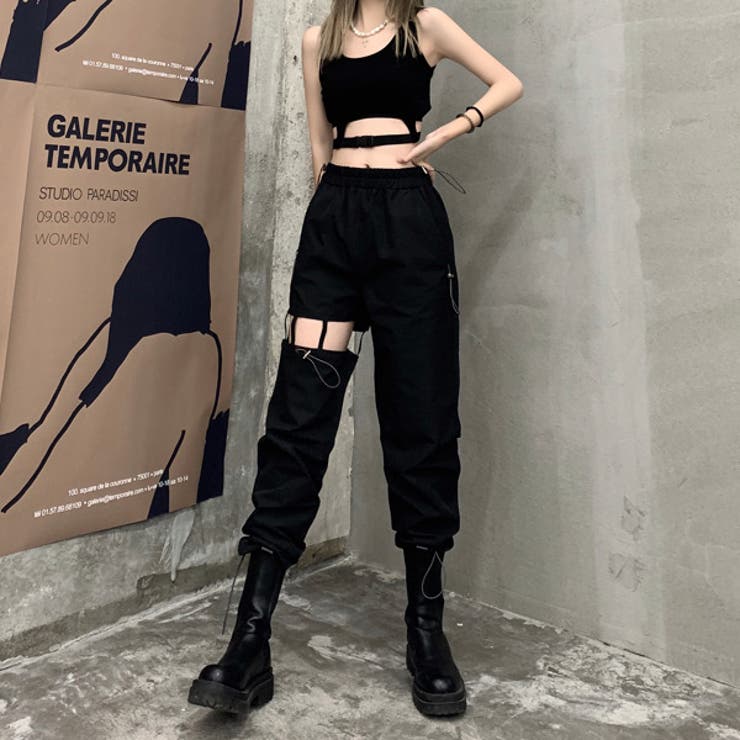 アシンメトリー カットアウト パンツ[品番：DCTW0003966]｜Decorative  （デコラティブ）のレディースファッション通販｜SHOPLIST（ショップリスト）